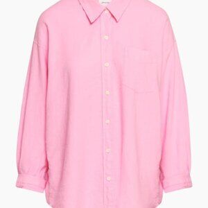 Aritzia Wilfred Free Relaxed Linen Shirt - Small, Gd Mrgnite Pink NWT